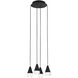 Sean Lavin Cupola LED Nightshade Black Chandelier Ceiling Light, Integrated LED