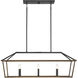 Oaklawn 6 Light 40 inch Whiskey Wood Linear Chandelier Ceiling Light, Lighting One (Open)