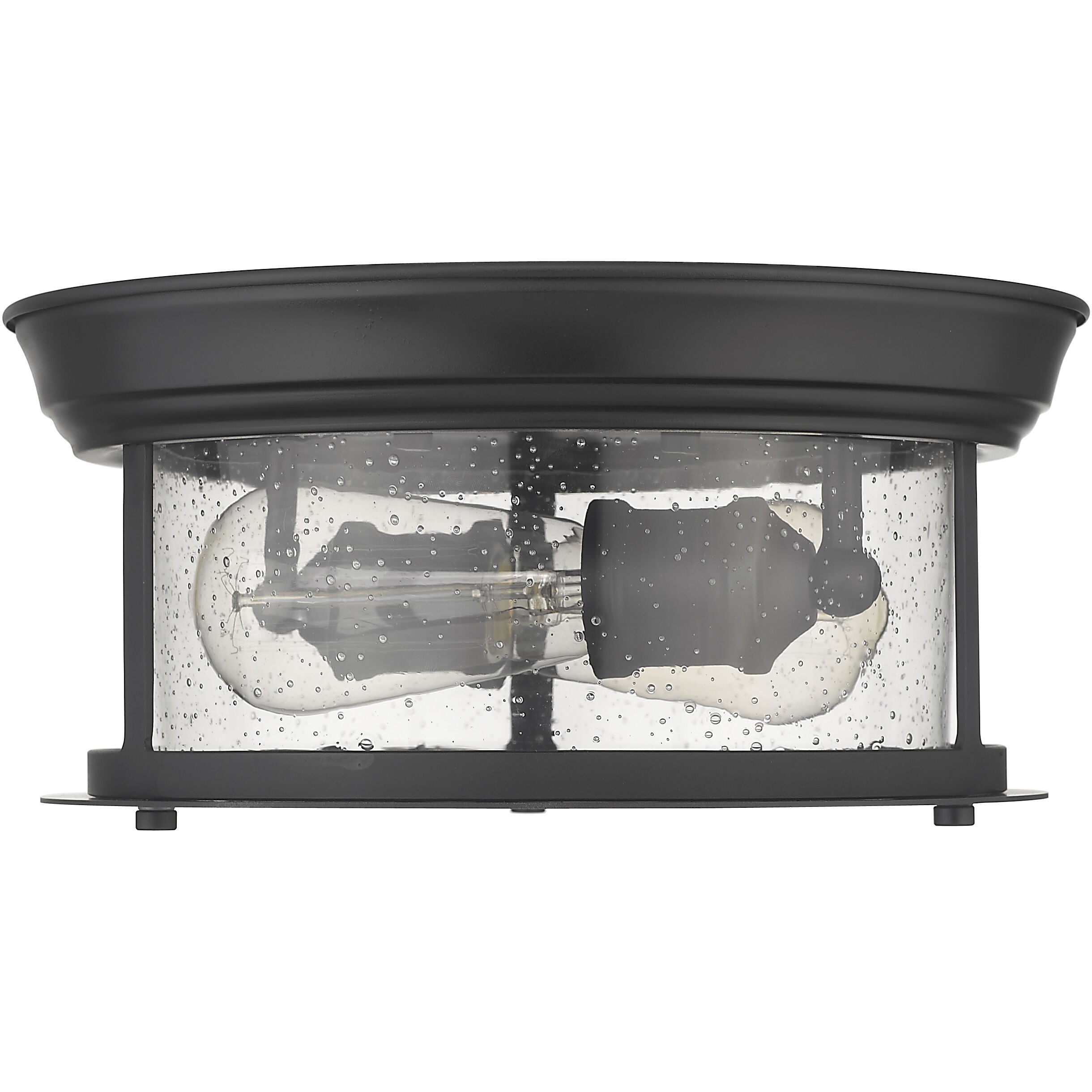 Sonna 2 Light 11 inch Matte Black Flush Mount Ceiling Light