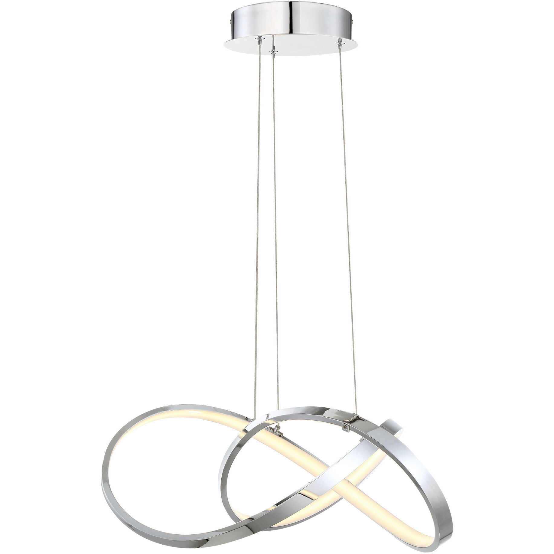 Vornado LED 18 inch Chrome Pendant Ceiling Light, dweLED