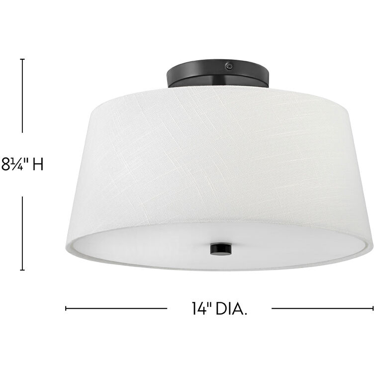 Beale LED 14 inch Black Foyer Light Ceiling Light, Flush Mount