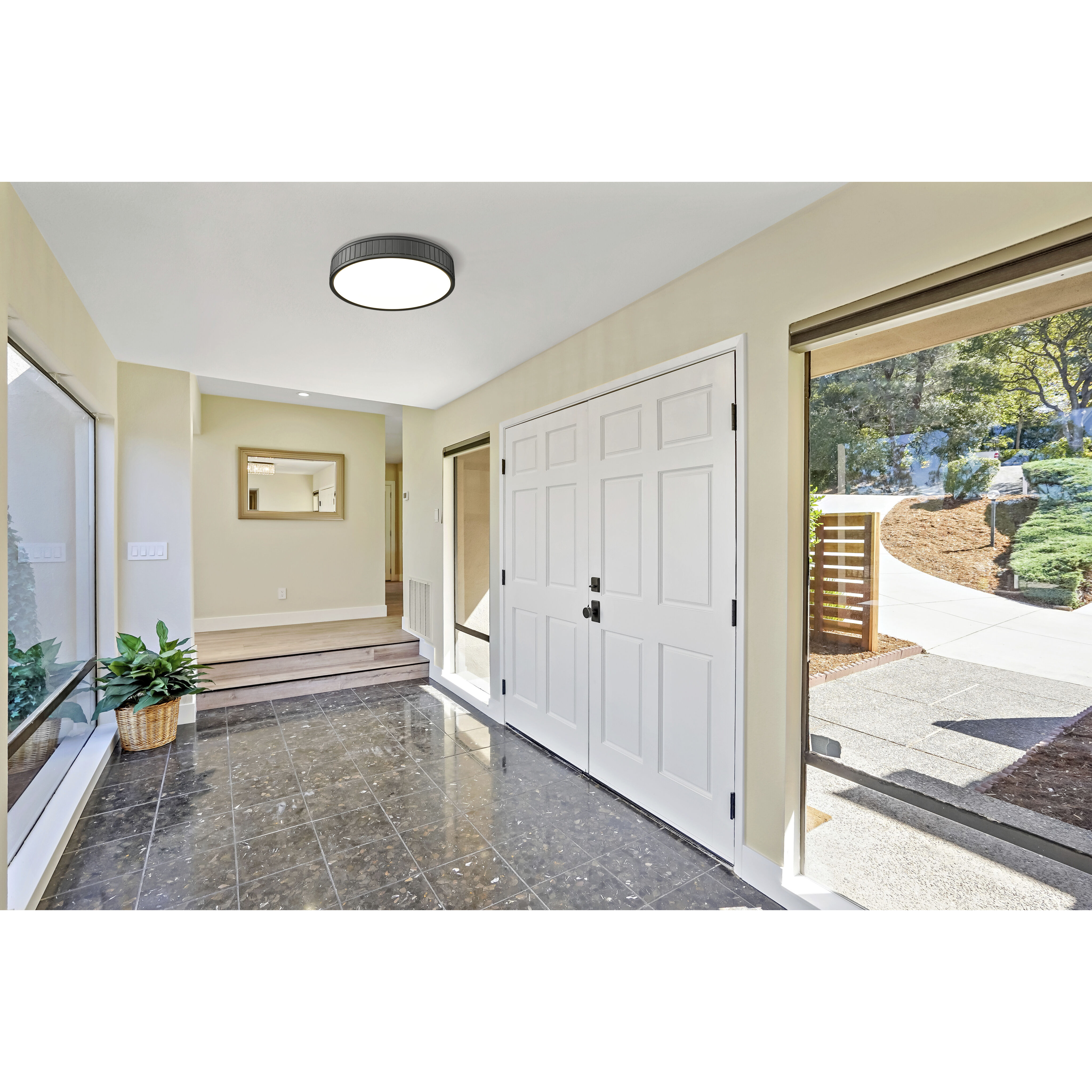 Madison LED 16.5 inch Matte Black Flush Mount Ceiling Light