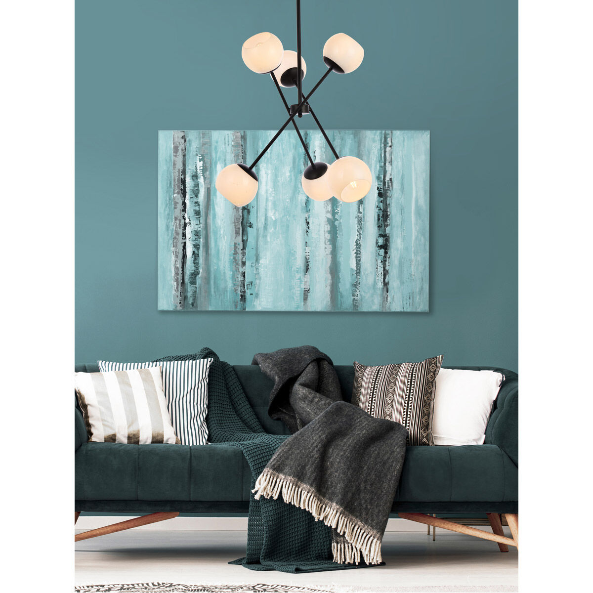 Axl 6 Light 24 inch Black Pendant Ceiling Light