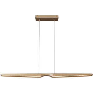 Dakota Linear Pendant Ceiling Light in Beech Wood