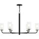 Mack 6 Light 34 inch Matte Black Chandelier Ceiling Light