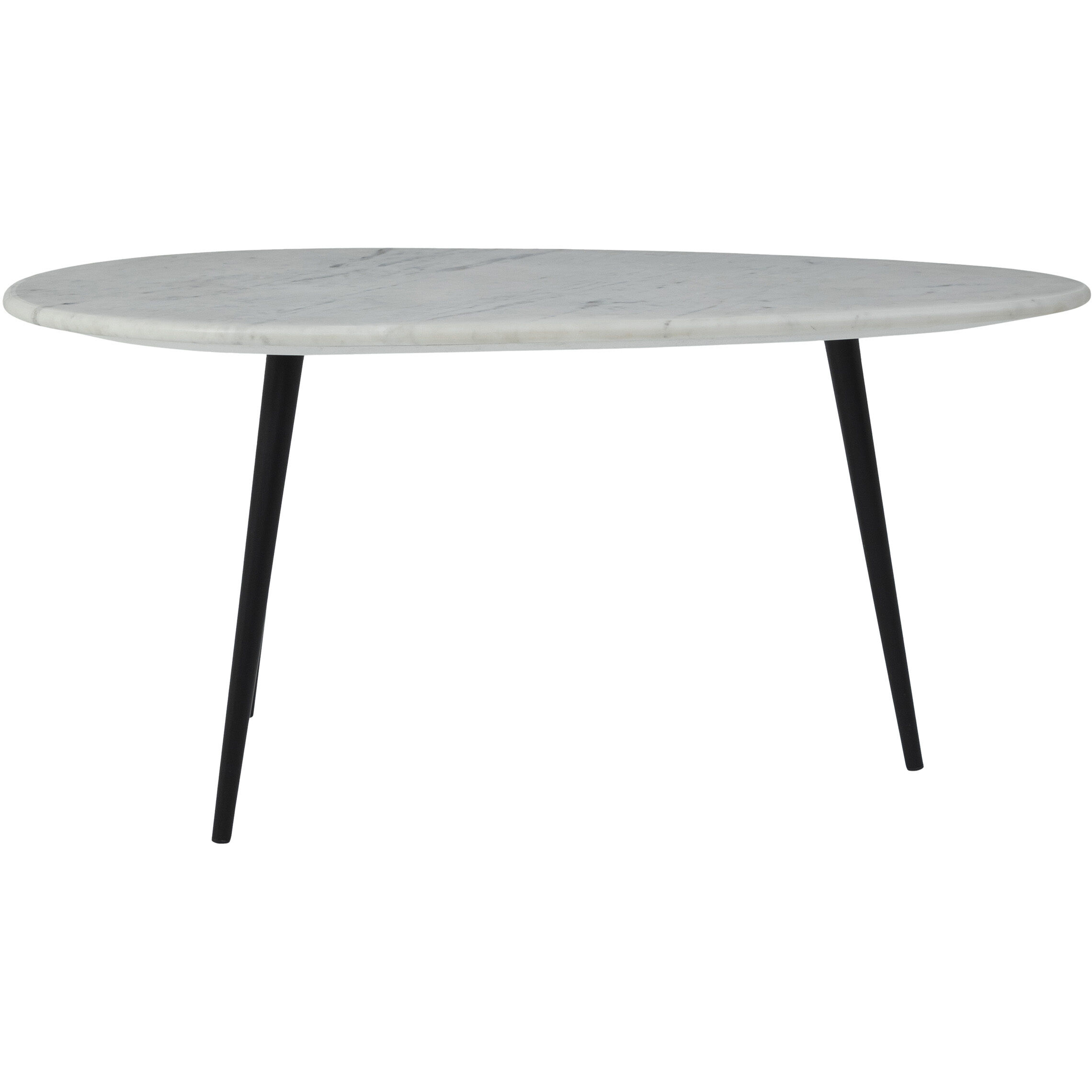 Keely 23.75 X 17 inch White and Matte Black Coffee Table