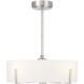 Mansell 14 inch Satin Nickel with Gold Blades Fan D'Lier