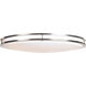 Solero Oval LED 18.25 inch Brushed Steel Flush Mount Ceiling Light