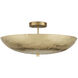 Origo 3 Light 24 inch Brass Semi-Flush Mount Ceiling Light