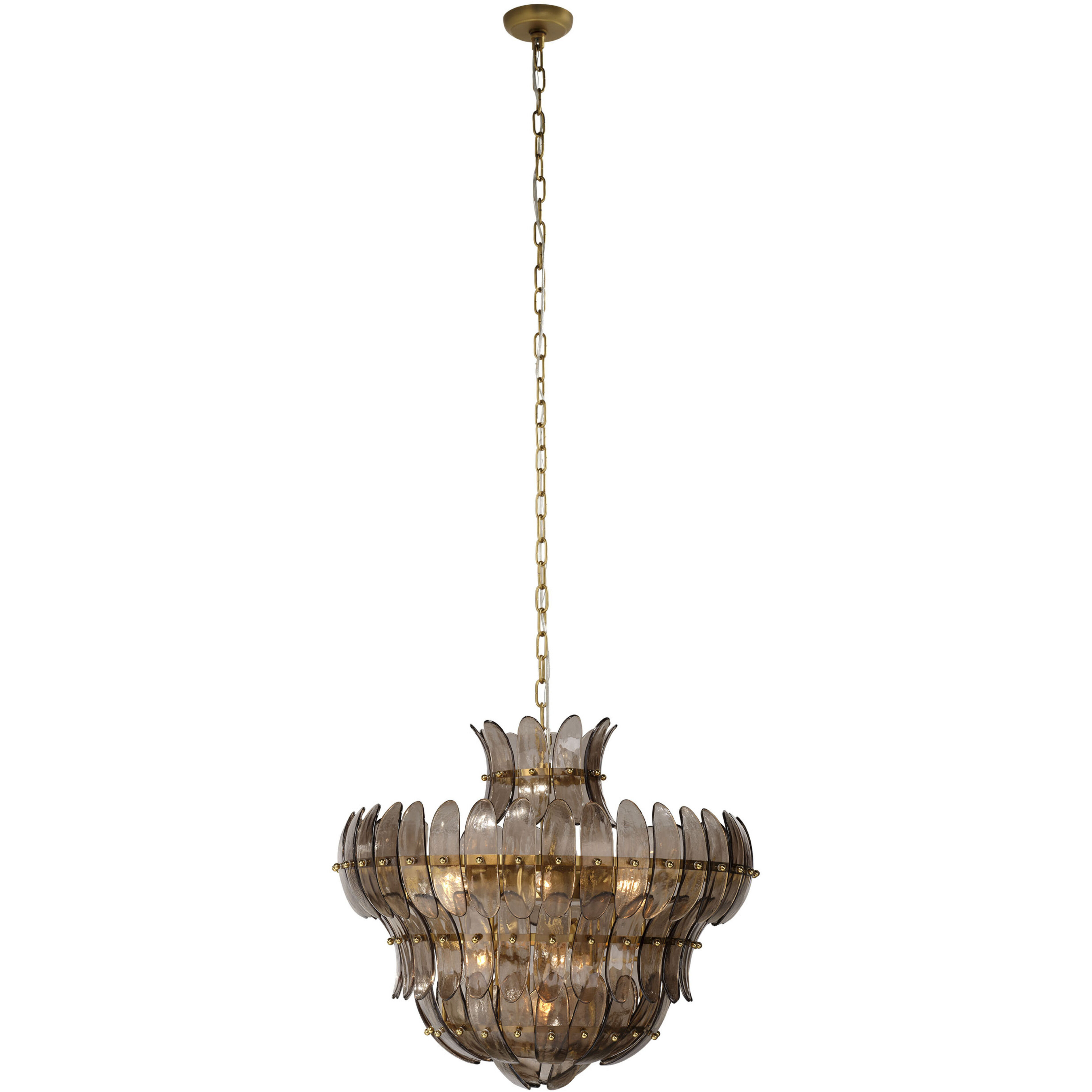 Arcade 10 Light 26 inch Brass Chandelier Ceiling Light