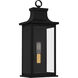 Abernathy Outdoor Wall Lantern in Matte Black, Small