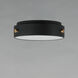 Rivet LED 12 inch Black and Antique Brass Outdoor Flush Mount