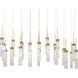 Minx 23 Light 12 inch Aged Brass Multi-Light Pendant Ceiling Light