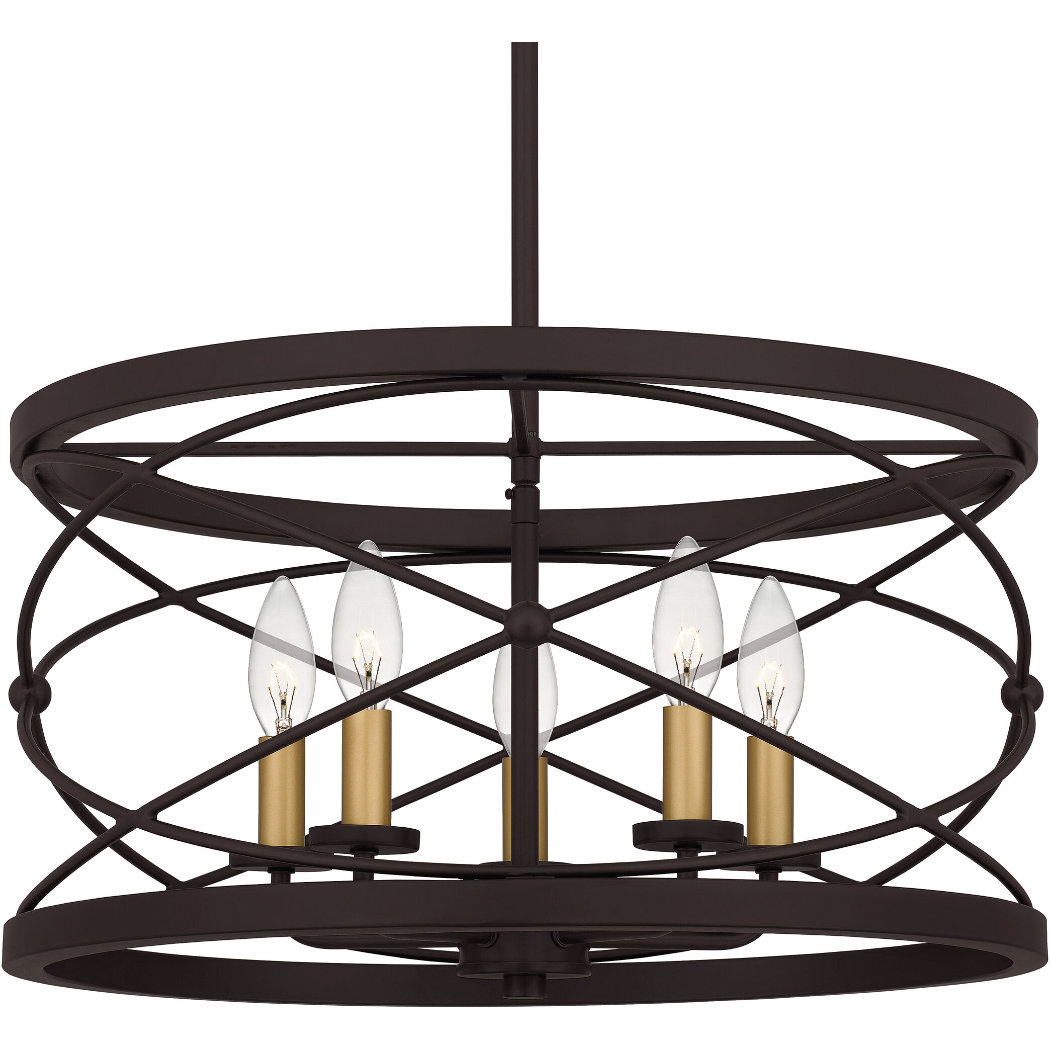 Potts 5 Light 19 inch Palladian Bronze Pendant Ceiling Light
