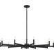 Erzo 10 Light Black Chandelier Ceiling Light, Large