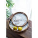 Round Cream/Brown Tray