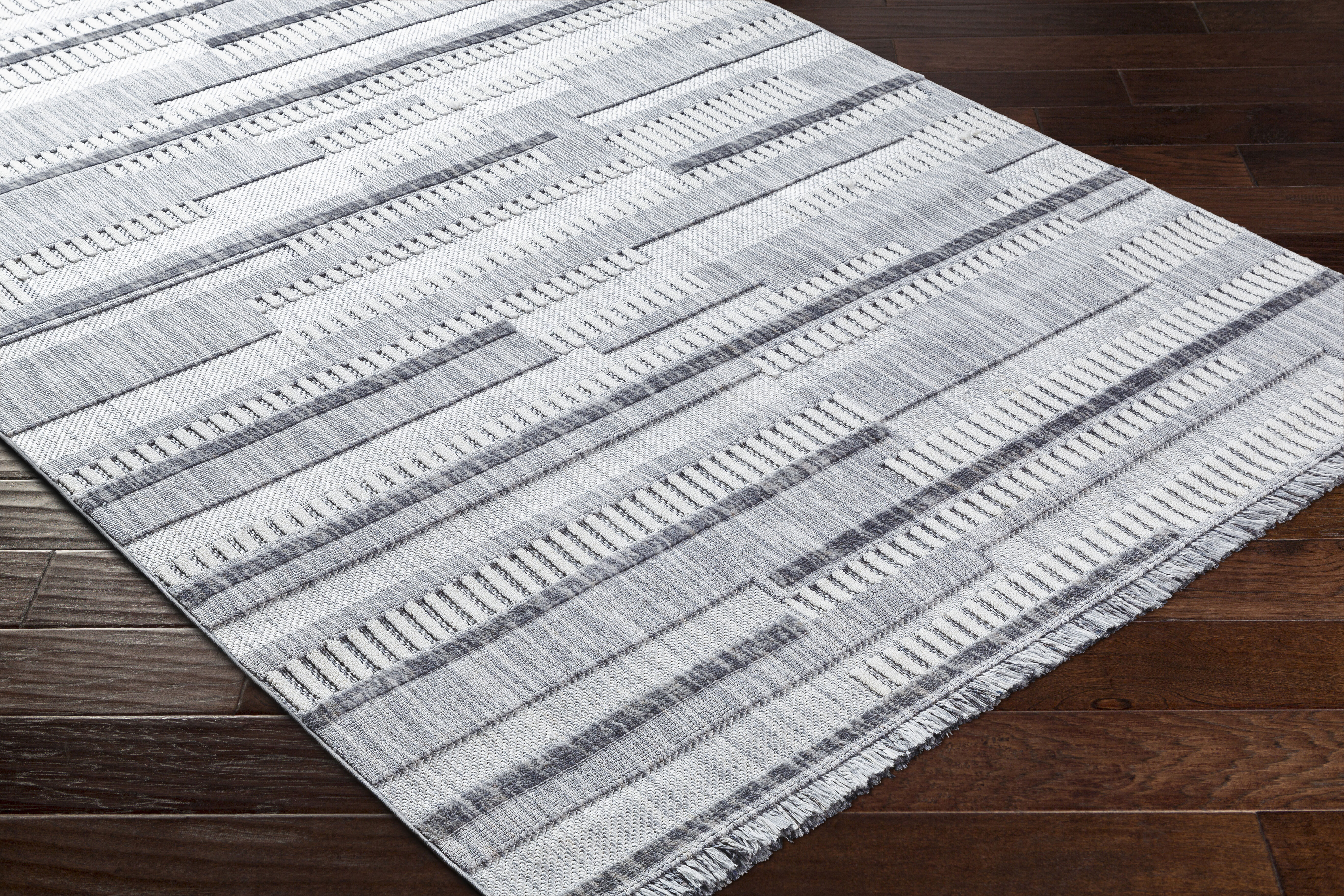 Broadway 120 X 94 inch Light Grey Rug, Rectangle