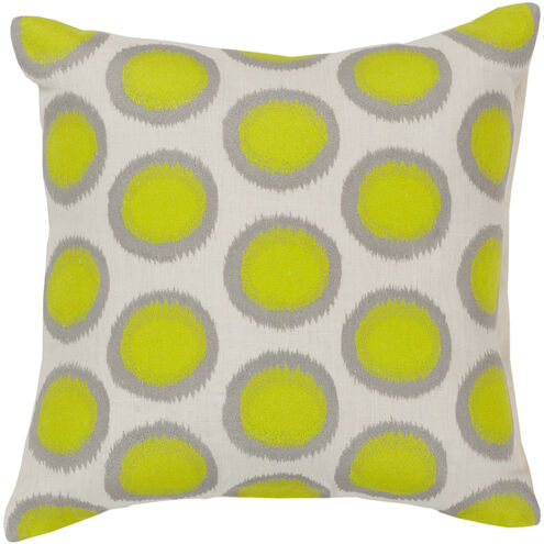 Ikat Dots 22 inch Lime, Cream, Charcoal Pillow Kit