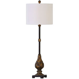 Alatna 38 inch 150.00 watt Antiqued Golden Bronze with Dark Rustic Bronze Buffet Lamps Portable Light, Set of 2