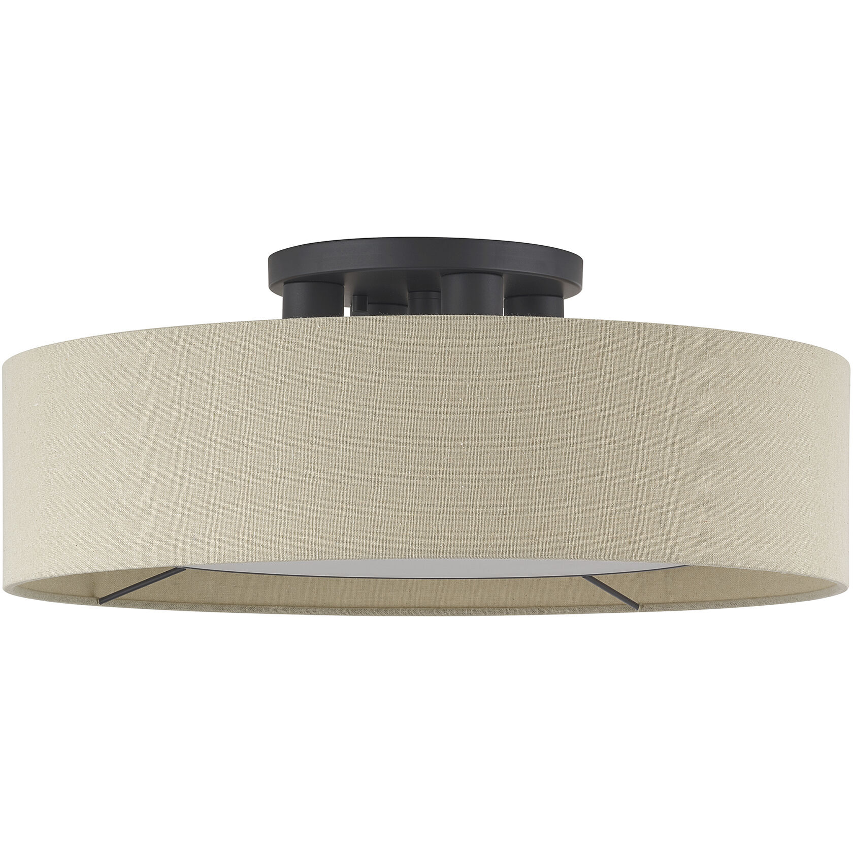 Ellsworth 4 Light 21 inch Bronze Semi Flush Mount Ceiling Light, Large