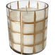 Square Pattern Round 3.3 X 3 inch Soy Wax Candle, Round