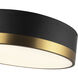 Alora Mood Brisbane 3 Light 16 inch Aged Gold/Matte Black Flush Mount Ceiling Light