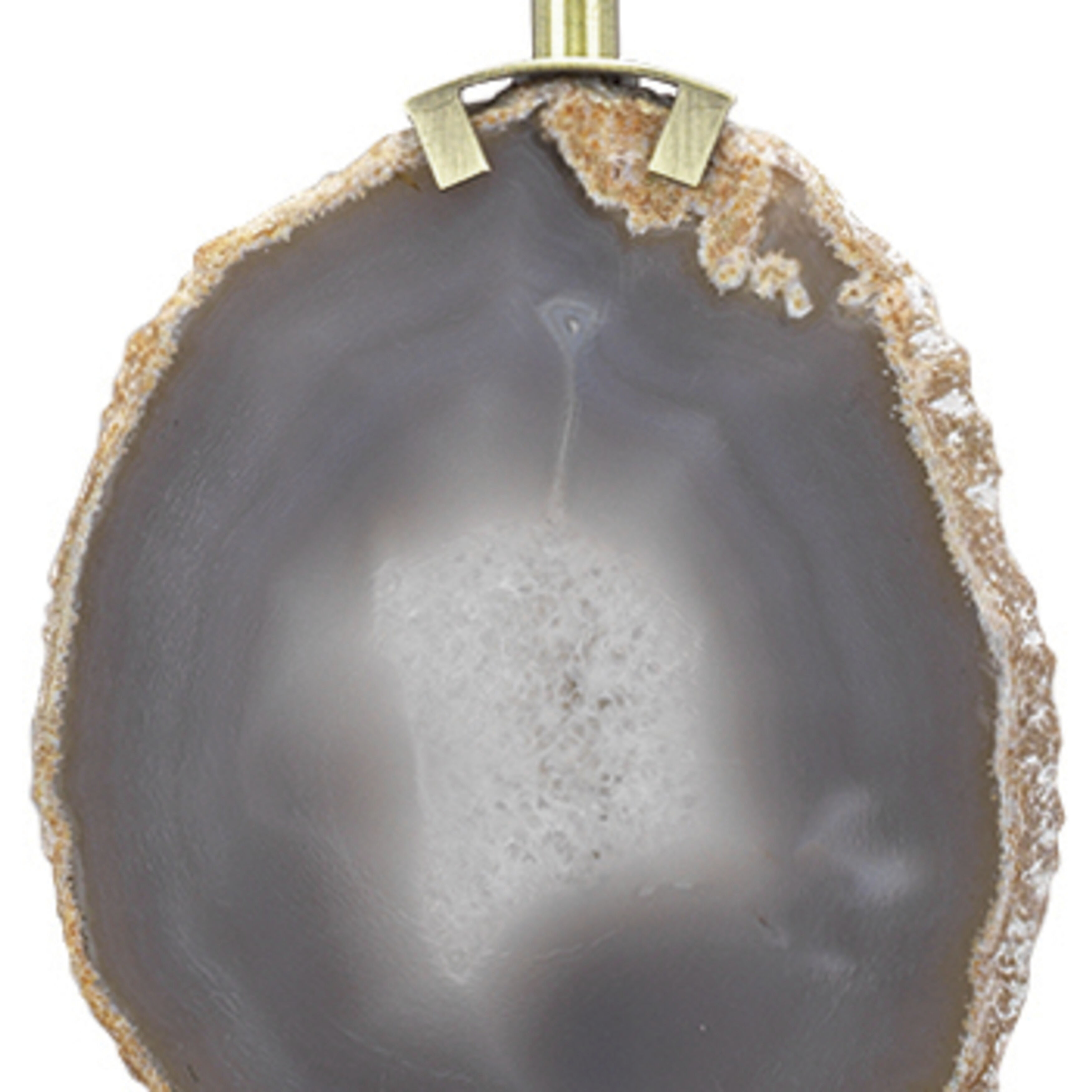 Agate 25.5 inch 100.00 watt Natural Lavendar Agate & Antique Brass Table Lamp Portable Light