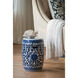Garden 15.9 inch Blue and White Stool
