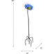 Fiore Blue Art Glass Garden Stake