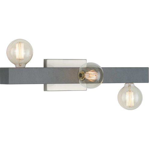 Mill Beam 3 Light 24 inch Brushed Nickel Bath Vanity Wall Light