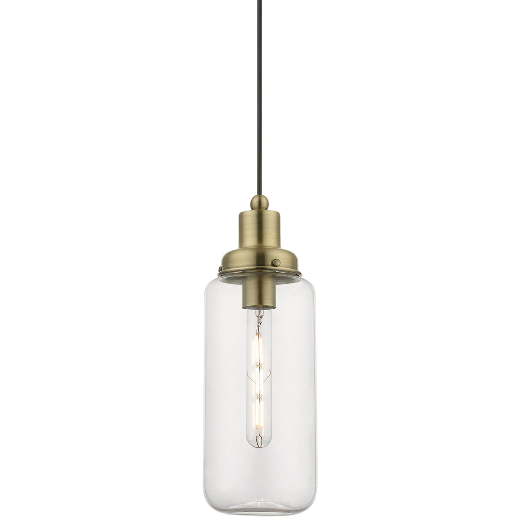 Oakhurst 1 Light 5 inch Antique Brass Mini Pendant Ceiling Light
