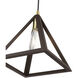 Pinnacle 1 Light 10 inch Bronze with Antique Brass Accents Pendant Ceiling Light