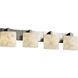 Alabaster Rocks 4 Light 35.25 inch Brushed Nickel Bath Bar Wall Light in Oval, Incandescent