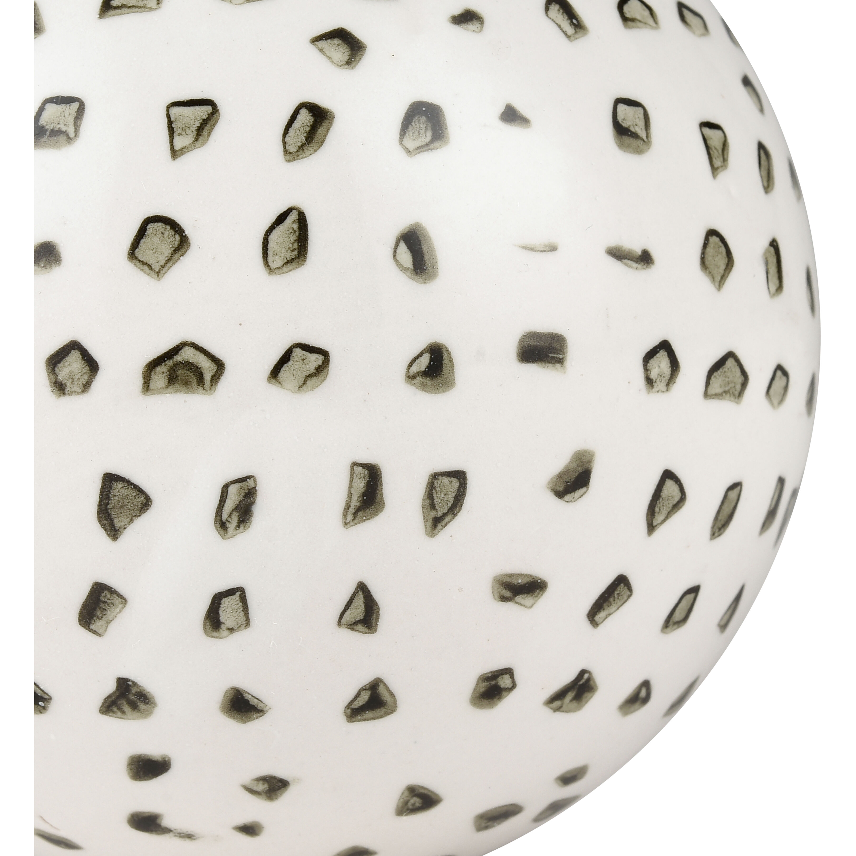 Stassi White with Black Orbs, Set of 5
