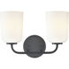 Laphia 2 Light 14 inch Matte Black Bathroom Vanity Light Wall Light