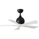 Atlas Irene-5 42 inch Matte Black with Matte White Blades Paddle Fan, Atlas