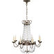 Chapman & Myers Paris Flea Market 8 Light 24 inch Sheffield Silver Chandelier Ceiling Light, Medium