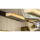 Divinely LED 60 inch Celeste Brass Island Light Ceiling Light