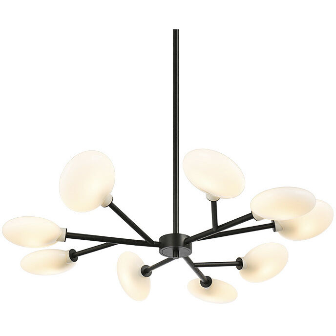 Peony 9 Light 35.13 inch Matte Black Pendant Ceiling Light