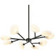 Peony 9 Light 35.13 inch Matte Black Pendant Ceiling Light