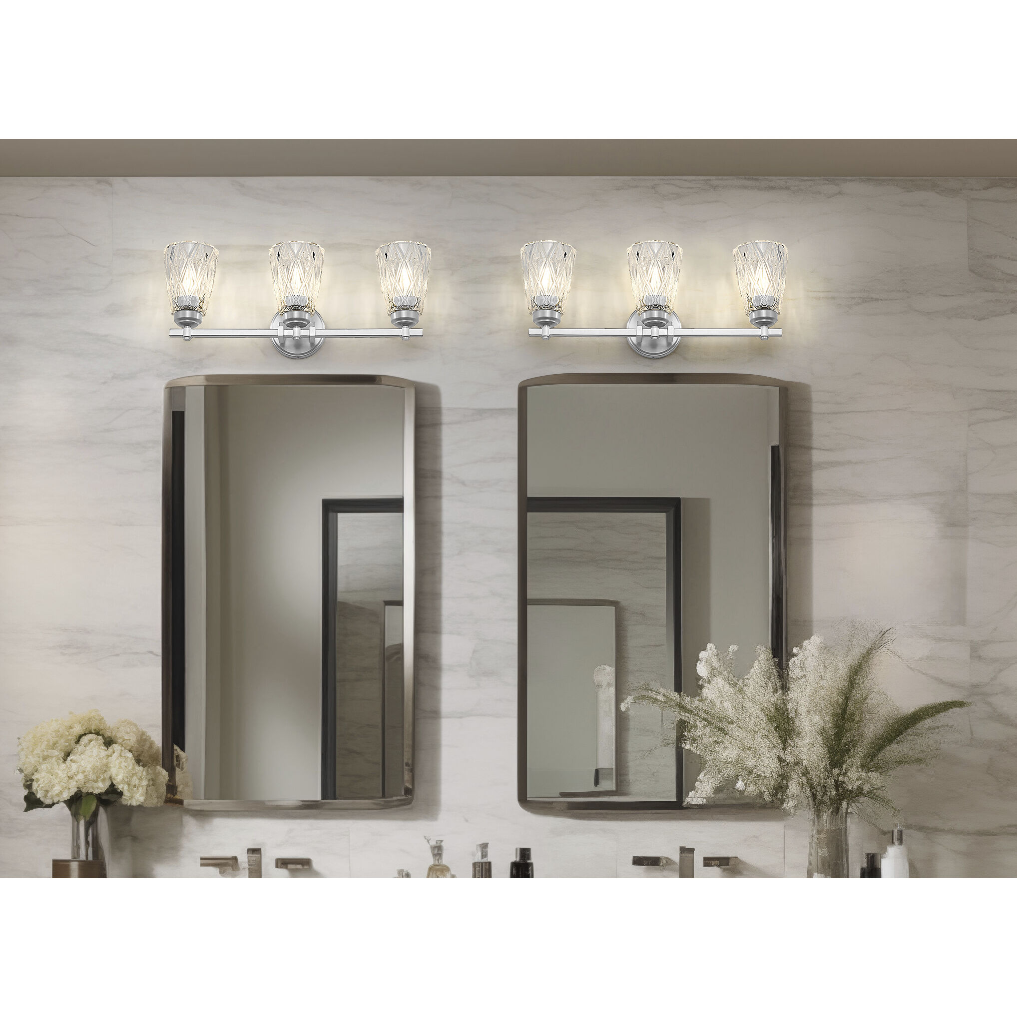 Andree Vanity Wall Light in Brushed Nickel