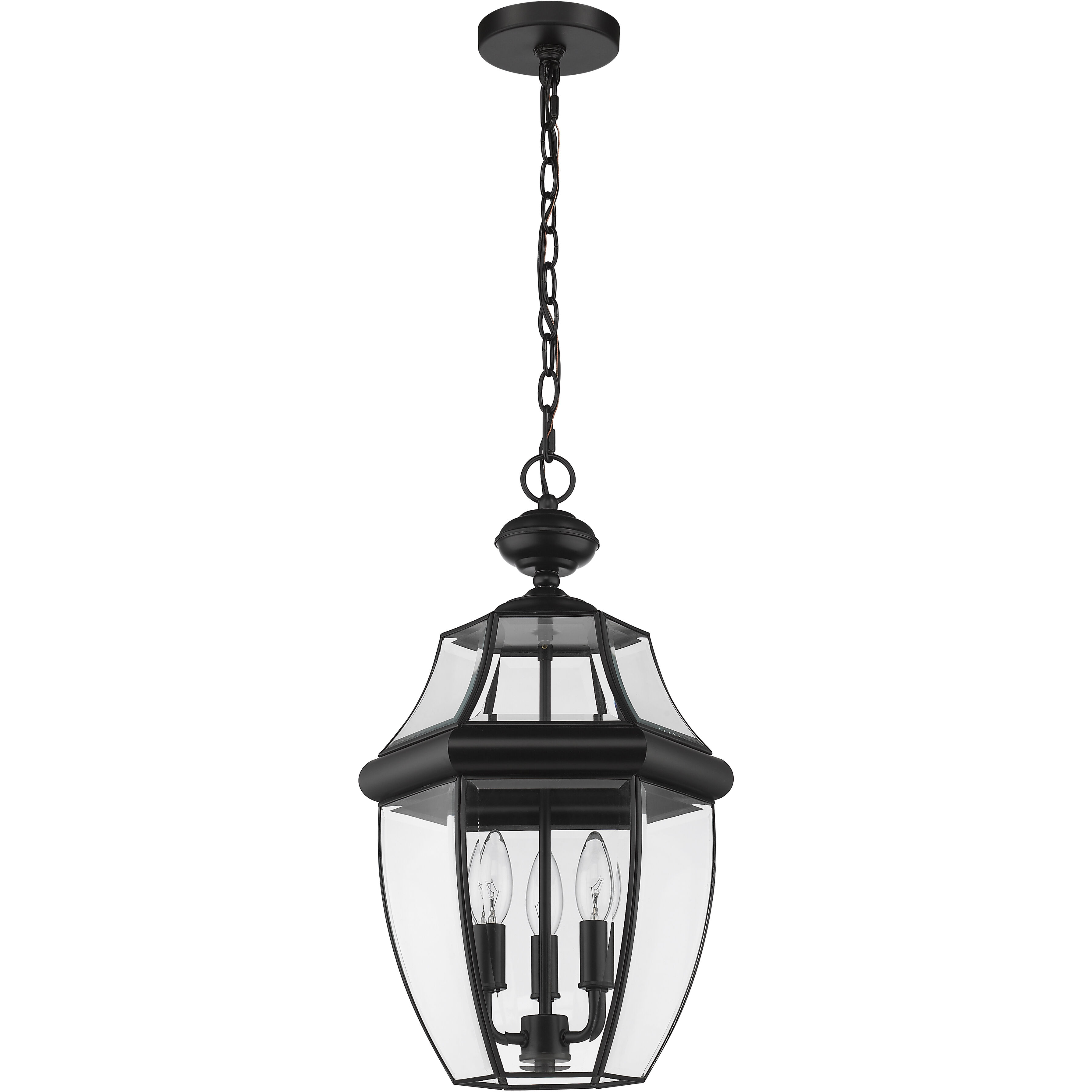Westover 3 Light 12.25 inch Black Outdoor Chain Mount Ceiling Fixture