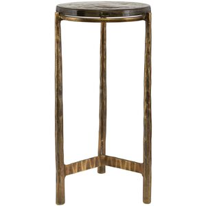 Eternity 23 X 11.5 inch Antique Brass and Art Glass Accent Table