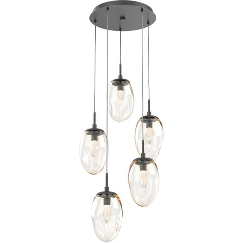 Meteo LED LED Graphite Chandelier Ceiling Light, Round Multi-Port