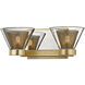 Wink LED 12.5 inch Gold Leaf Bath And Vanity Wall Light, Clear Glass