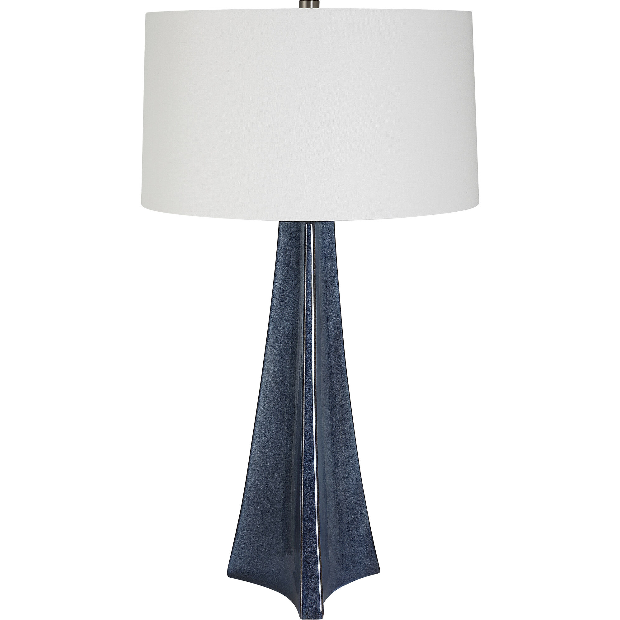 Teramo 32 inch 150 watt Blue Ombre and Brushed Nickel Table Lamp Portable Light