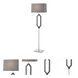 Desmond 63.75 inch 100 watt Charcoal Grey Floor Lamp Portable Light