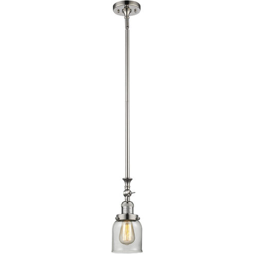 Franklin Restoration Bell LED 5 inch Polished Nickel Mini Pendant Ceiling Light in Clear, Franklin Restoration