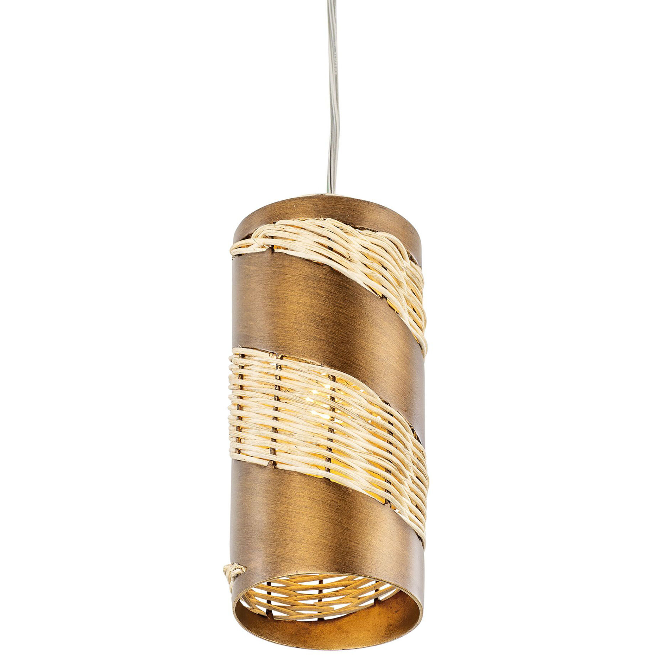 Flow 1 Light 4 inch Baguette Mini Pendant Ceiling Light, Smithsonian Collaboration