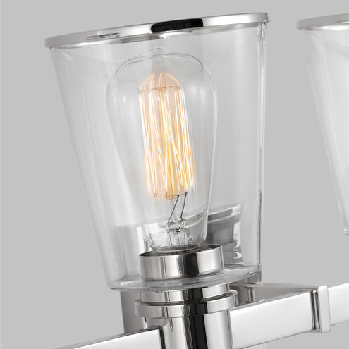 C&M by Chapman & Myers Alessa 4 Light 30.63 inch Polished Nickel Bath Vanity Wall Sconce Wall Light